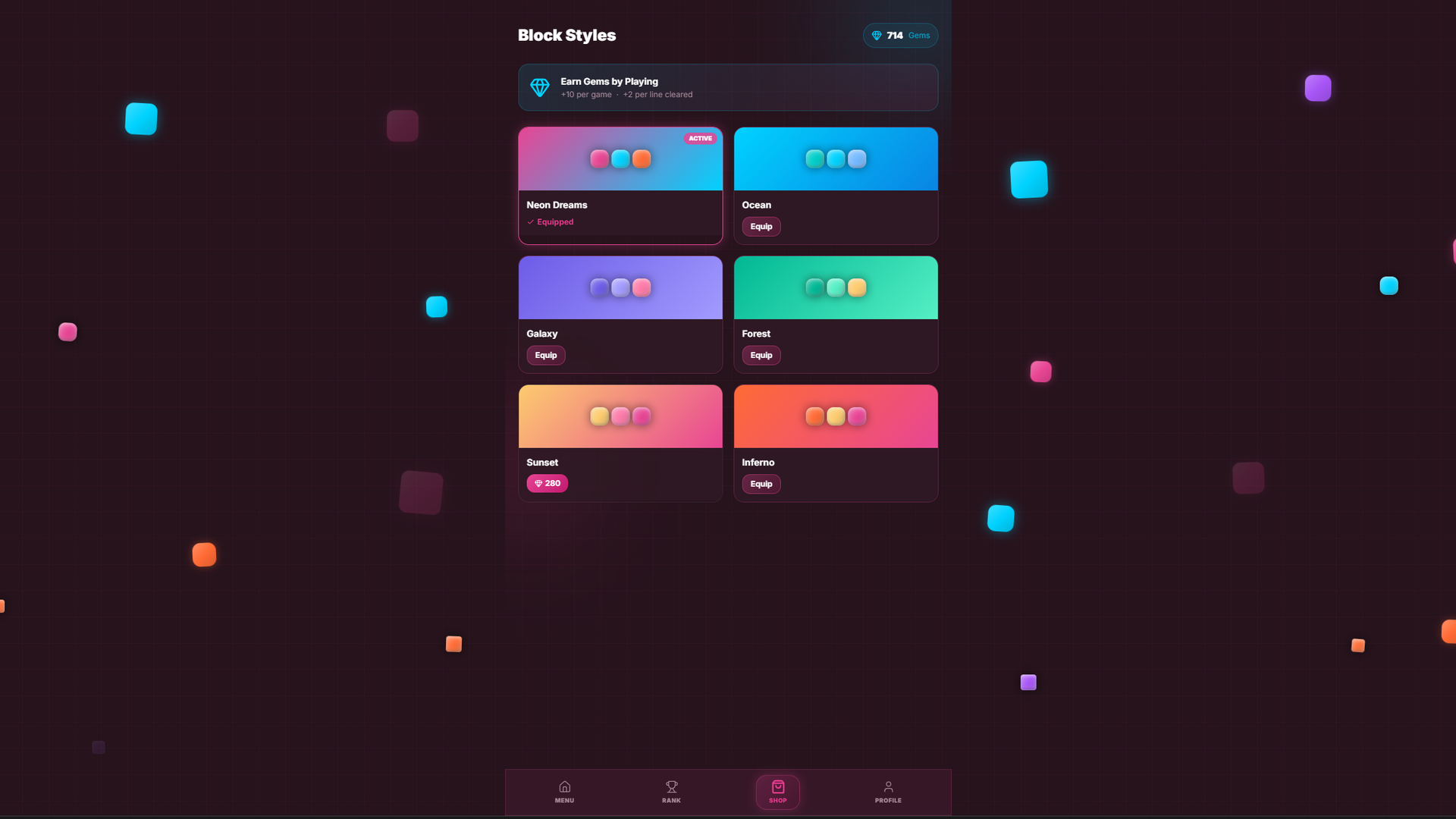 Block Styles shop